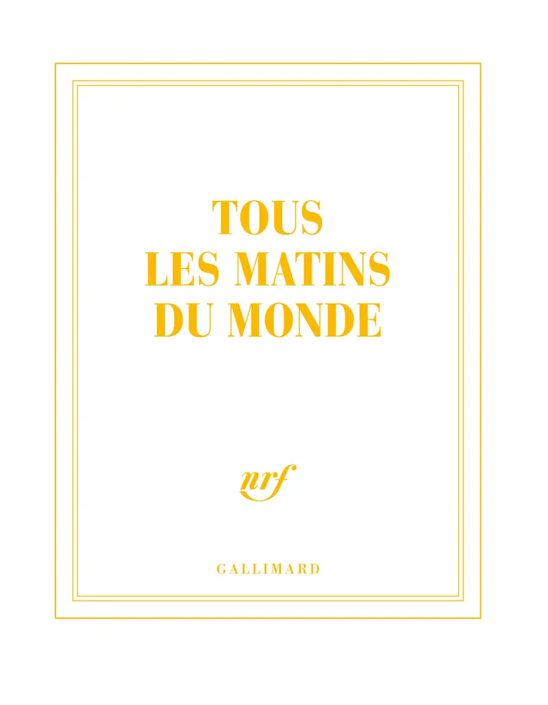 Carnet carré «Tous les matins du monde» (papeterie) - Collectif