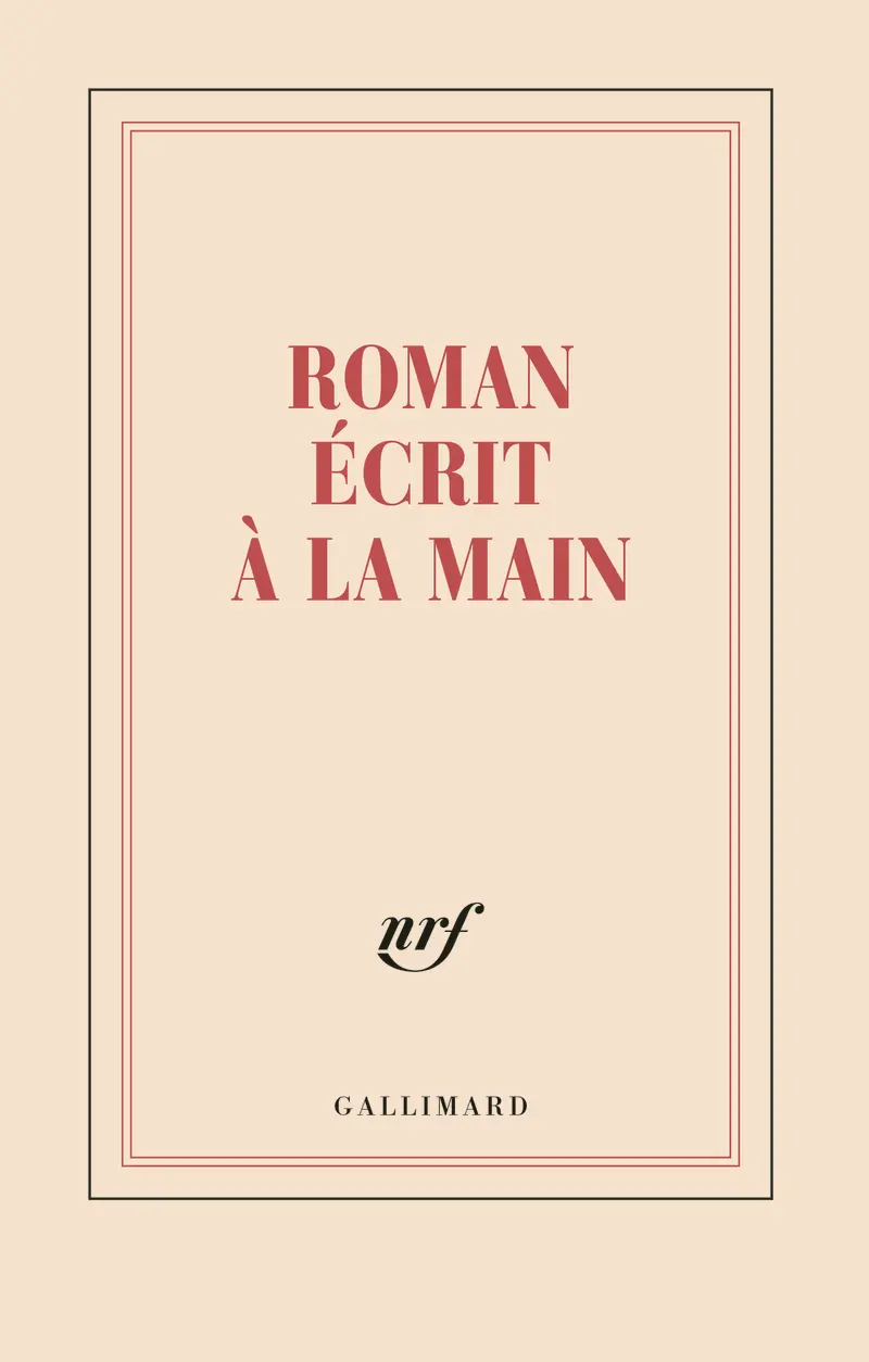 Carnet «Roman écrit à la main» (papeterie) - Collectif