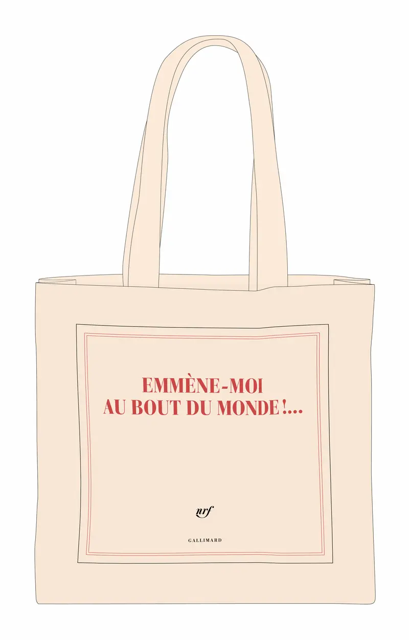 Sac tissu « Emmène-moi au bout du monde ! » (papeterie) - Collectif