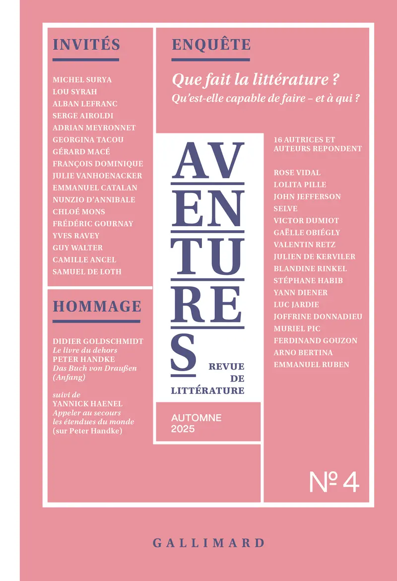 Aventures n4 automne 2025 - Collectif